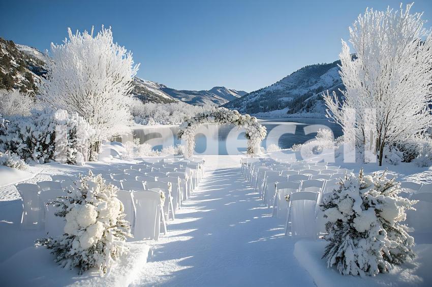010 snowy mountain wedding 15 backdrops bd25570