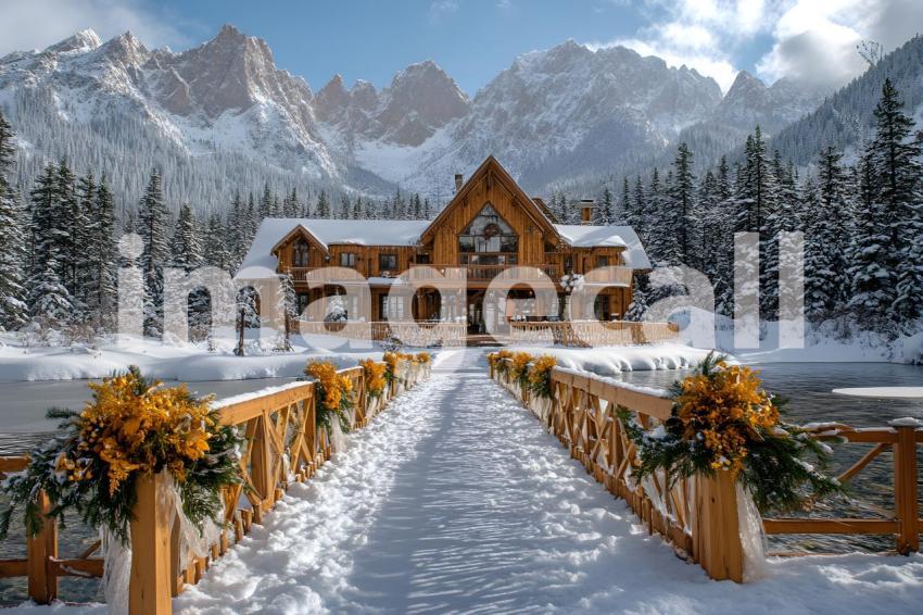 011 snowy mountain wedding 15 backdrops bd25570