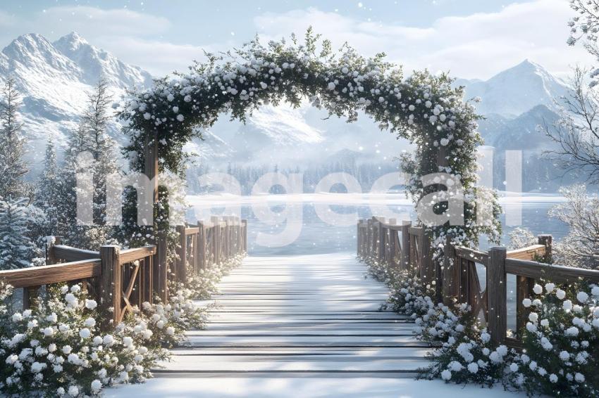 002 snowy mountain wedding 15 backdrops bd25570