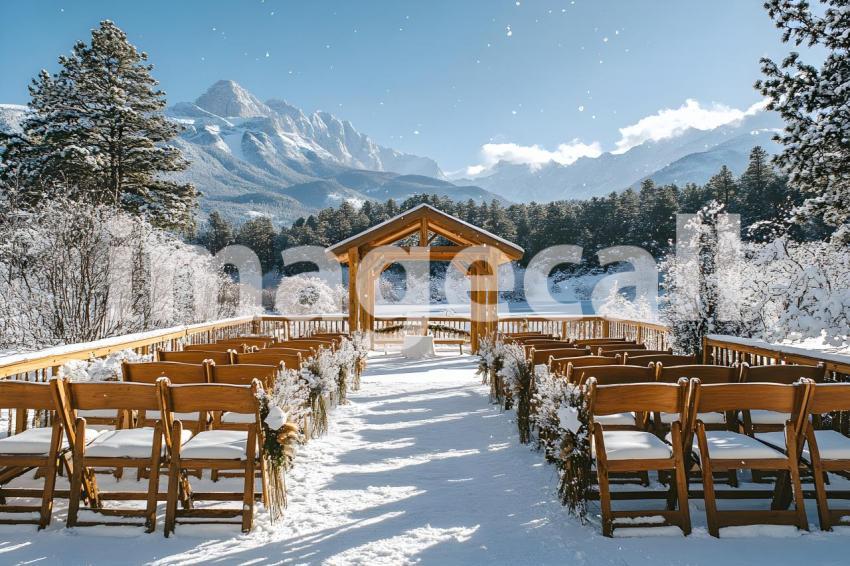 009 snowy mountain wedding 15 backdrops bd25570