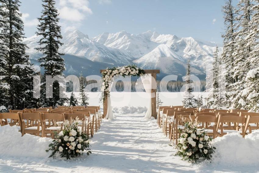 012 snowy mountain wedding 15 backdrops bd25570