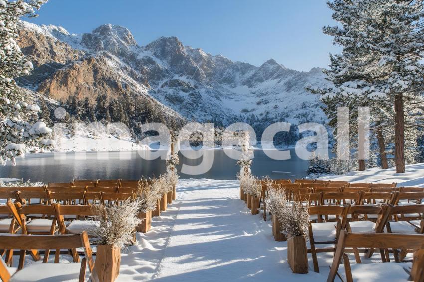 004 snowy mountain wedding 15 backdrops bd25570