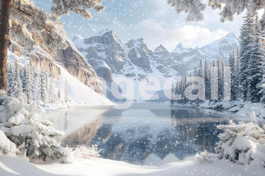 005 snowy mountain wedding 15 backdrops bd25570