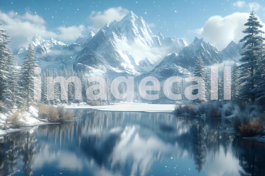 006 snowy mountain wedding 15 backdrops bd25570