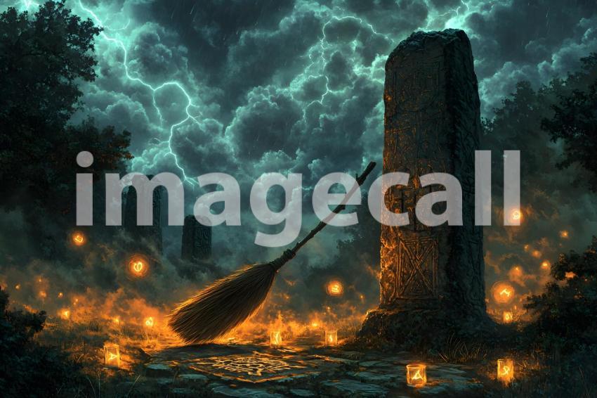 019 witch broomstick 35 backdrops b25113