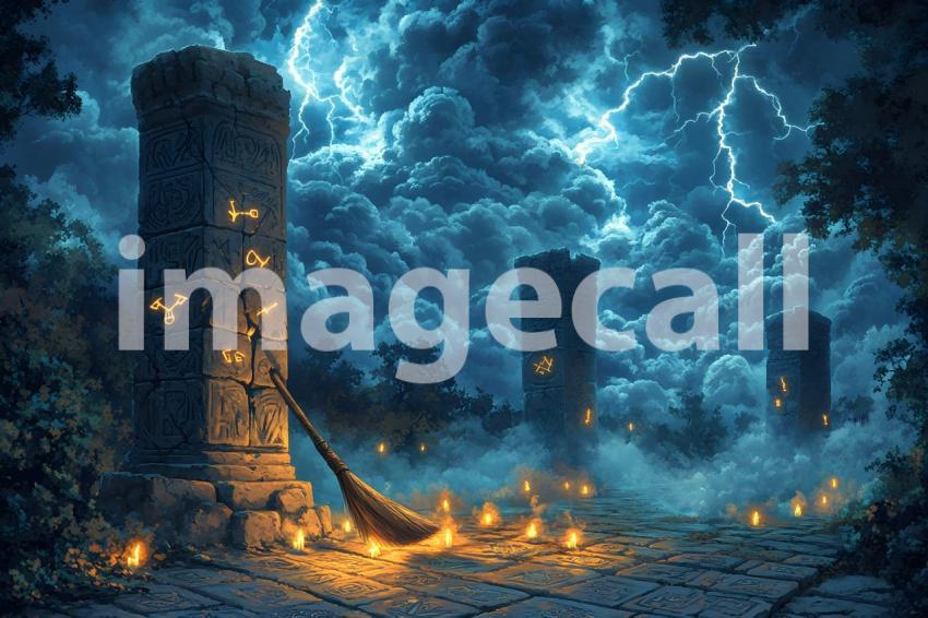 006 witch broomstick 35 backdrops b25113