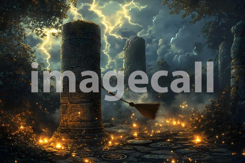009 witch broomstick 35 backdrops b25113