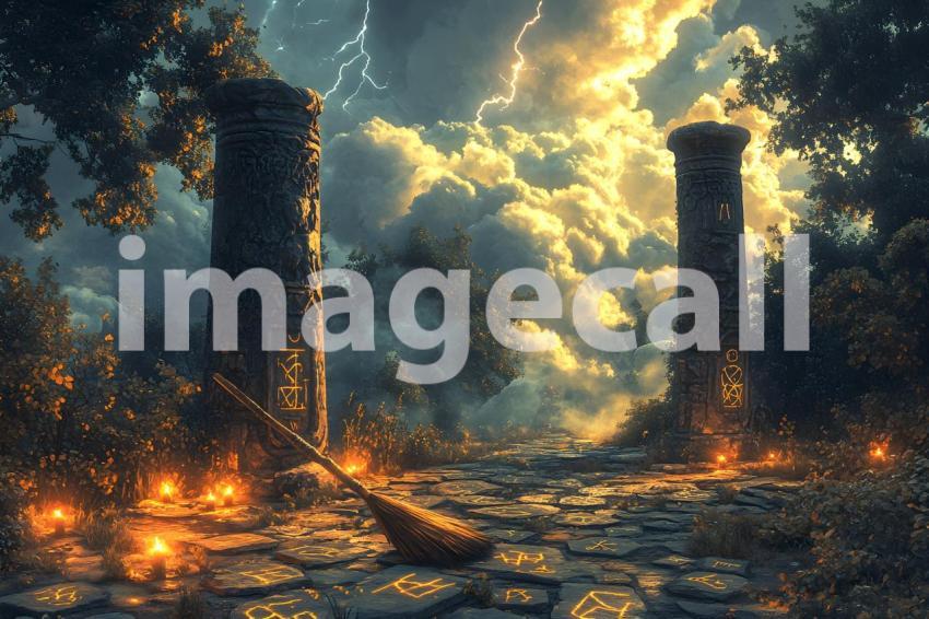 005 witch broomstick 35 backdrops b25113