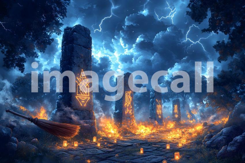 012 witch broomstick 35 backdrops b25113