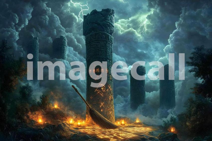 010 witch broomstick 35 backdrops b25113