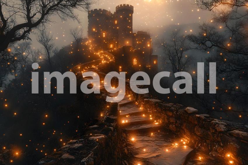 026 enchanted castle view 495 backdrops b25194