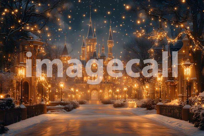 030 enchanted castle view 495 backdrops b25194