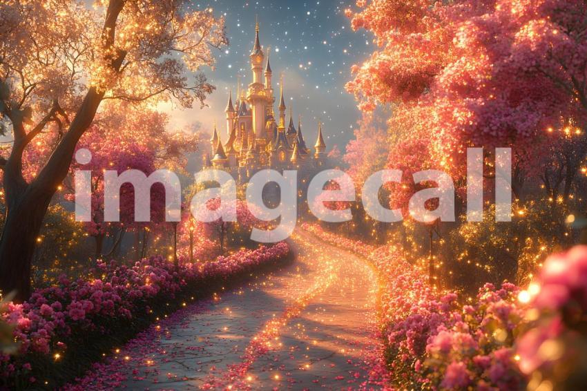 036 enchanted castle view 495 backdrops b25194