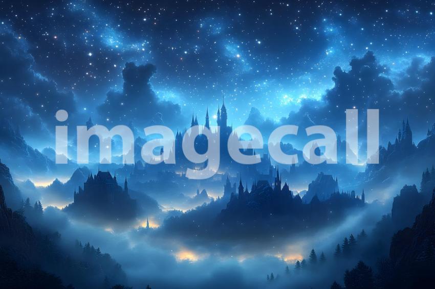 046 enchanted castle view 495 backdrops b25194