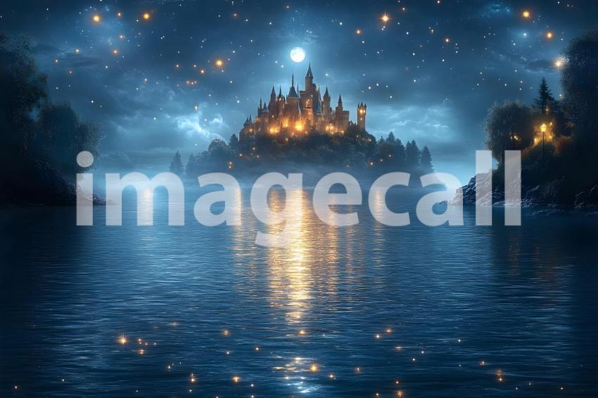 043 enchanted castle view 495 backdrops b25194