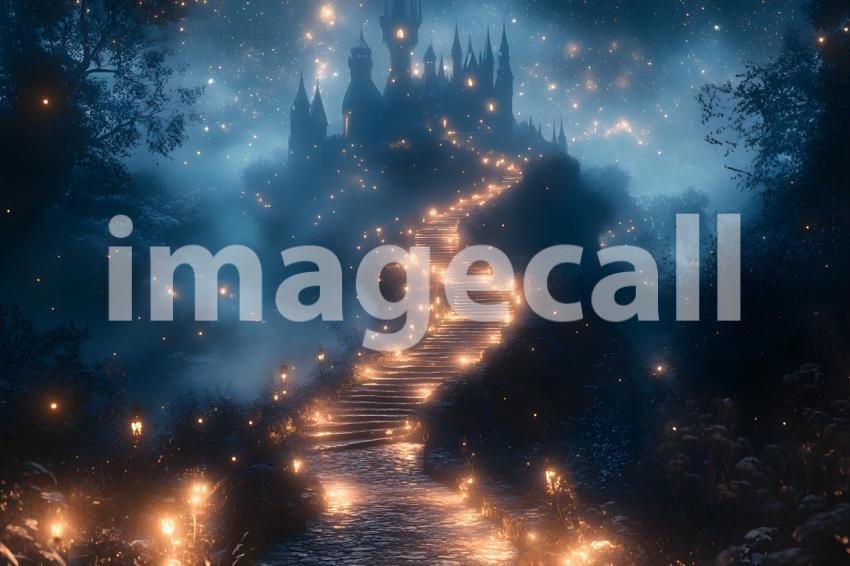 059 enchanted castle view 495 backdrops b25194