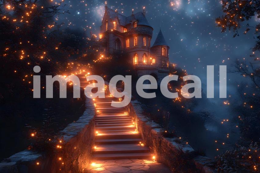 062 enchanted castle view 495 backdrops b25194