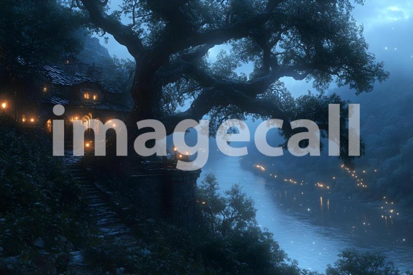 063 enchanted castle view 495 backdrops b25194