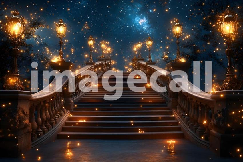 078 enchanted castle view 495 backdrops b25194