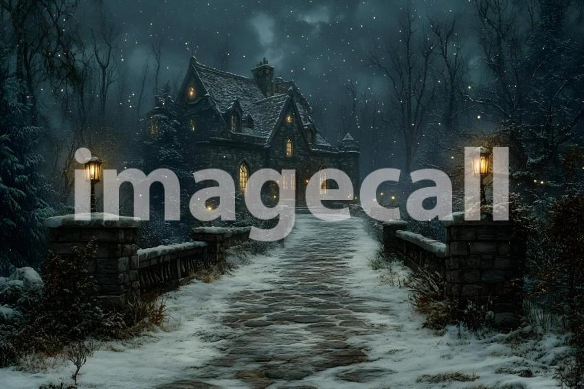 087 enchanted castle view 495 backdrops b25194