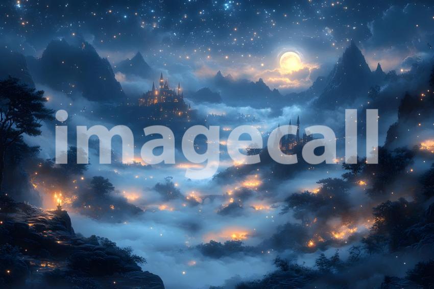 001 enchanted castle view 495 backdrops b25194