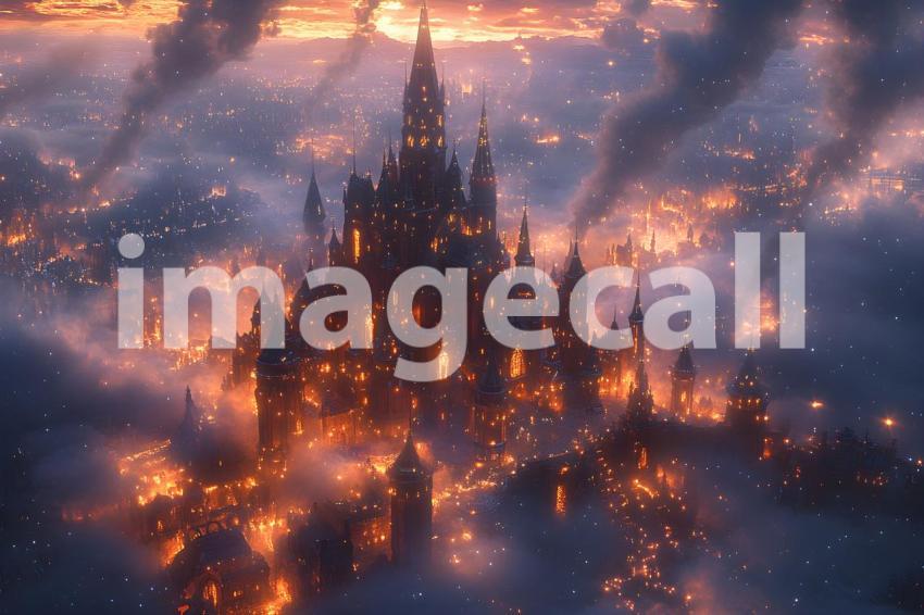 008 enchanted castle view 495 backdrops b25194