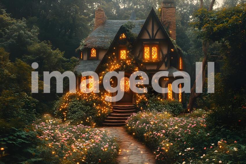 003 enchanted castle view 495 backdrops b25194