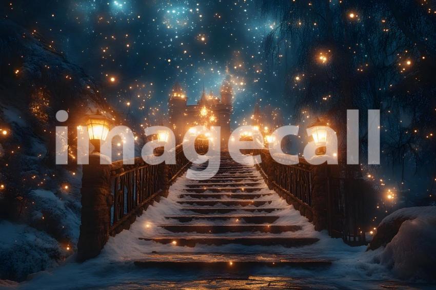 012 enchanted castle view 495 backdrops b25194