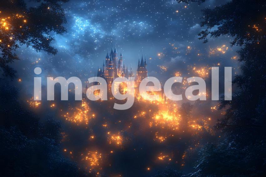 013 enchanted castle view 495 backdrops b25194