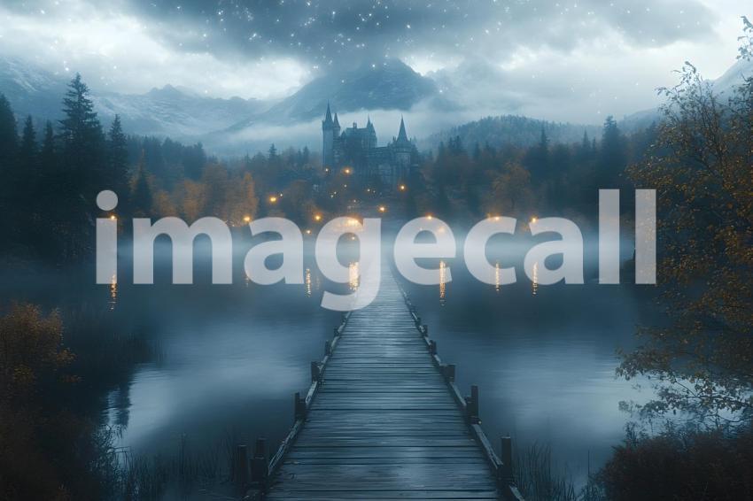 016 enchanted castle view 495 backdrops b25194