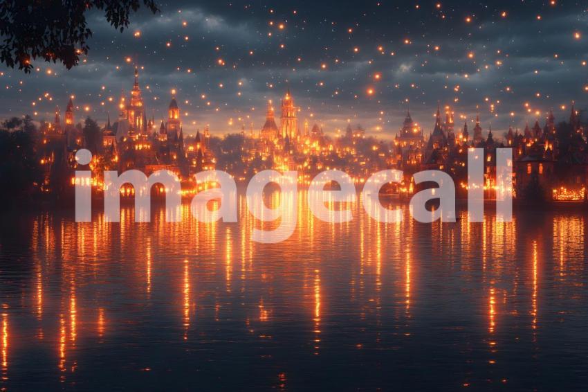 027 enchanted castle view 495 backdrops b25194