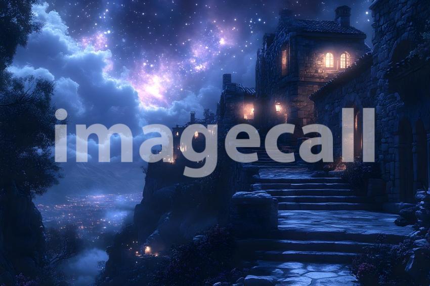 024 enchanted castle view 495 backdrops b25194