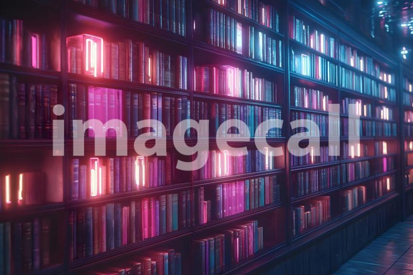 U3644368625 Neon Holographic Library A neon lit library with  919ff944 a348 4c61 a4fd 6b2a7f4d6ad8 0