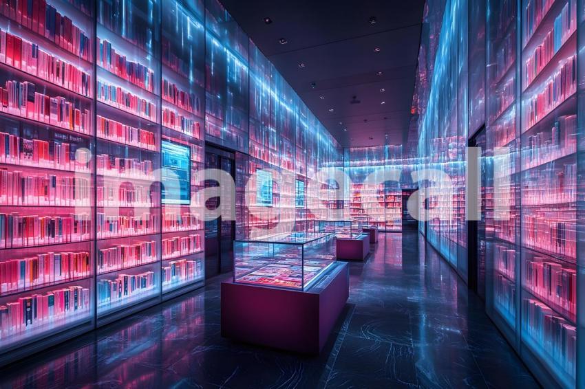 U3644368625 Neon Holographic Library A neon lit library with  772df1af 296b 43b6 9f31 61301d402ce7 2