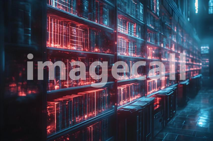 U3644368625 Neon Holographic Library A neon lit library with  f2367772 b2f8 456c a50c 44db05a7dd4e 2