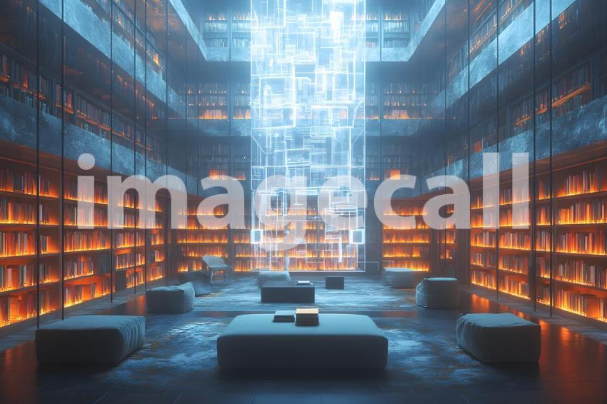 U3644368625 Neon Holographic Library A neon lit library with  e9d45745 fd3a 4d41 a60b e8a1998b0197 3