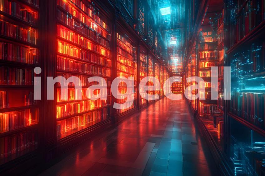 U3644368625 Neon Holographic Library A neon lit library with  f2367772 b2f8 456c a50c 44db05a7dd4e 1