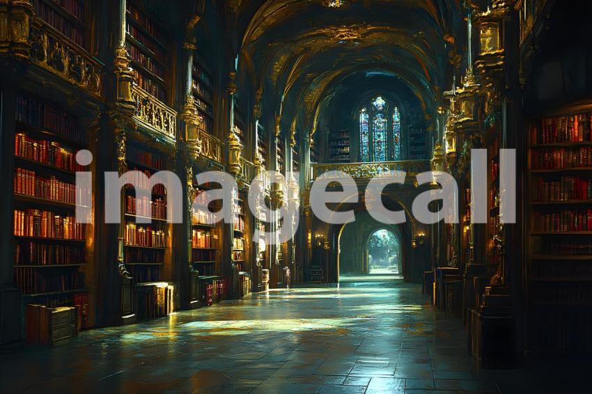 Clips12345 Gothic Gold Library A backdrop depicting a Gothic st 9c4ef3ee 81c9 4312 95f7 c221df89f3d6 part1