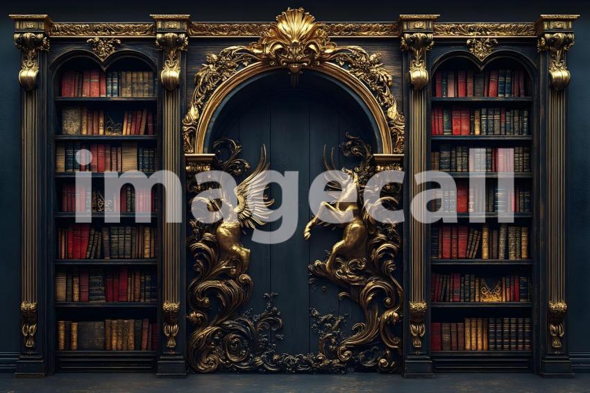 Clips12345 Gothic Gold Library A backdrop depicting a Gothic st 9c4ef3ee 81c9 4312 95f7 c221df89f3d6 part3