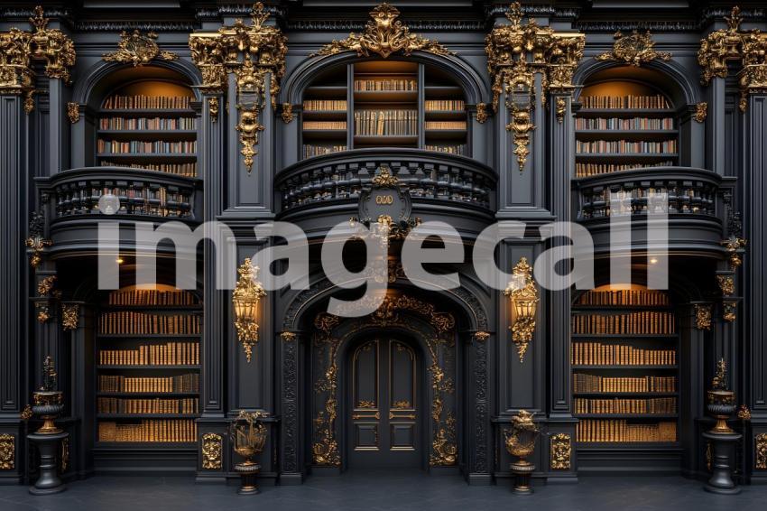 Clips12345 Gothic Gold Library A backdrop depicting a Gothic st db1052bc 8daf 4bc0 b7a8 25e99b387d6e part2