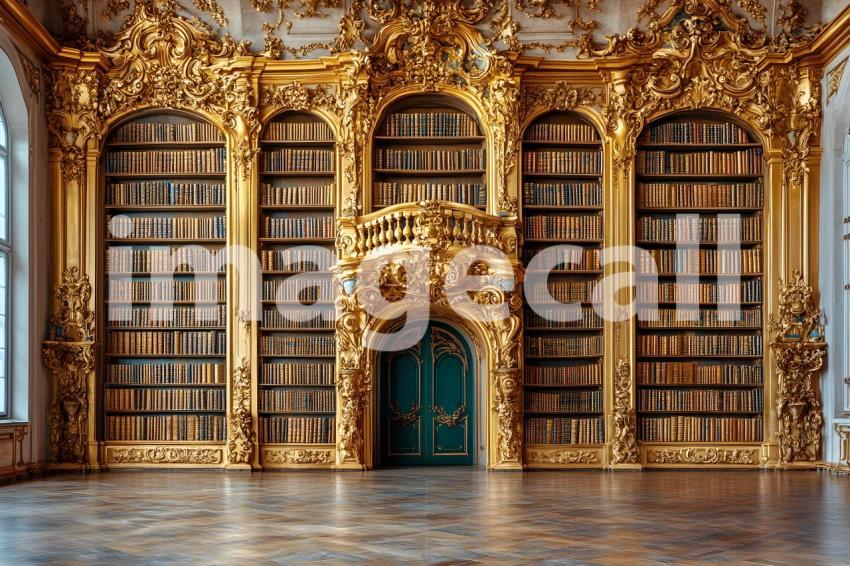Clips12345 Gothic Gold Library A backdrop depicting a Gothic st e6b2ffc8 c35e 4d89 baa4 853abb5f55f8 part1