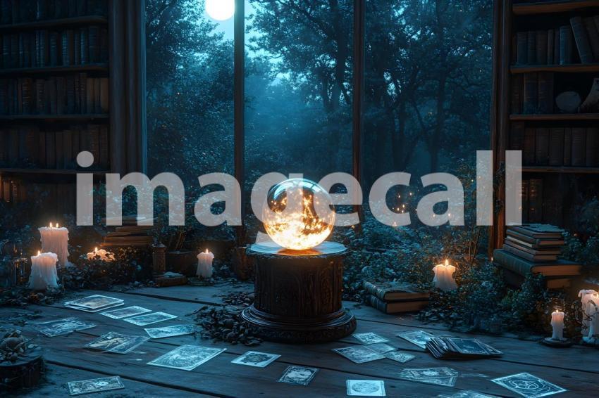 Abc1323 A glowing witchs crystal ball sitting on a carved woo 29a60400 3260 4eee b2d5 2e2b80914b47 2