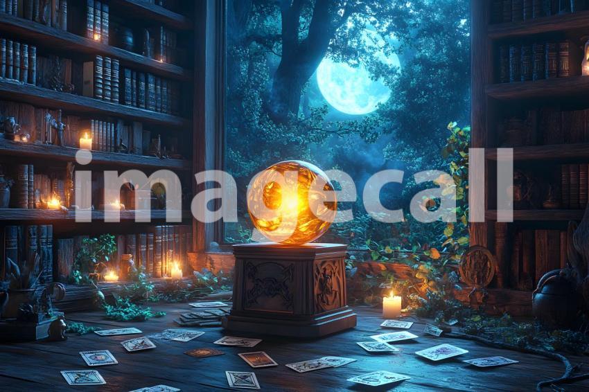 Abc1323 A glowing witchs crystal ball sitting on a carved woo 72b6145d c9ee 445d 952b cb518b976072 2