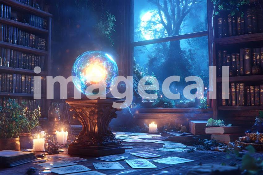 Abc1323 A glowing witchs crystal ball sitting on a carved woo 72b6145d c9ee 445d 952b cb518b976072 3