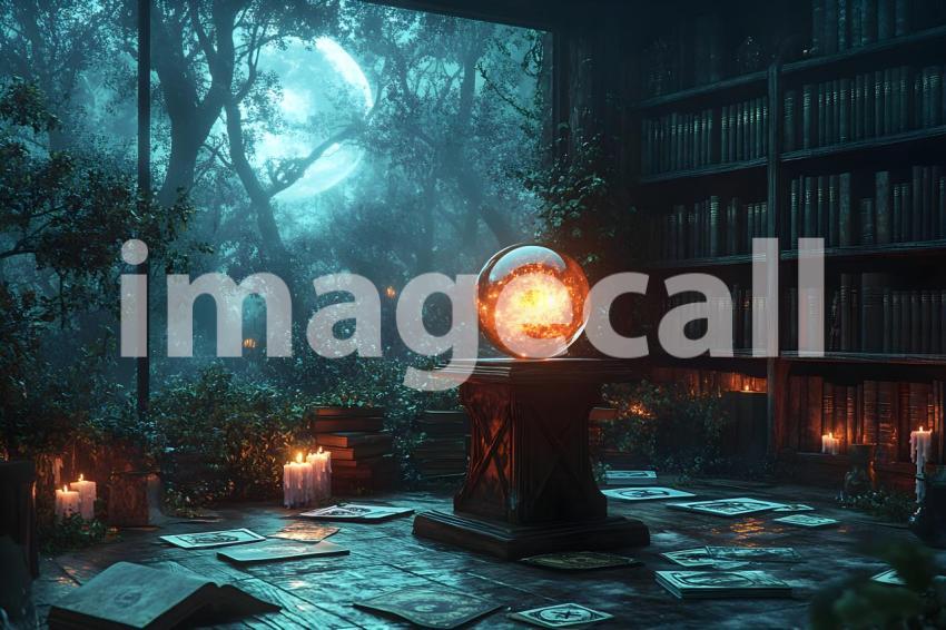 Abc1323 A glowing witchs crystal ball sitting on a carved woo 71517485 8114 40a0 b572 7e4a2c0656b6 2