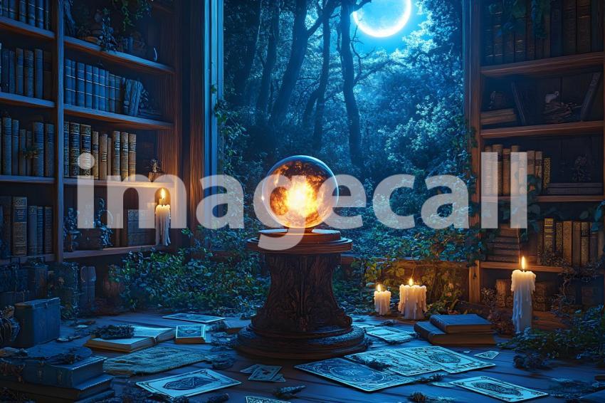 Abc1323 A glowing witchs crystal ball sitting on a carved woo 71517485 8114 40a0 b572 7e4a2c0656b6 3