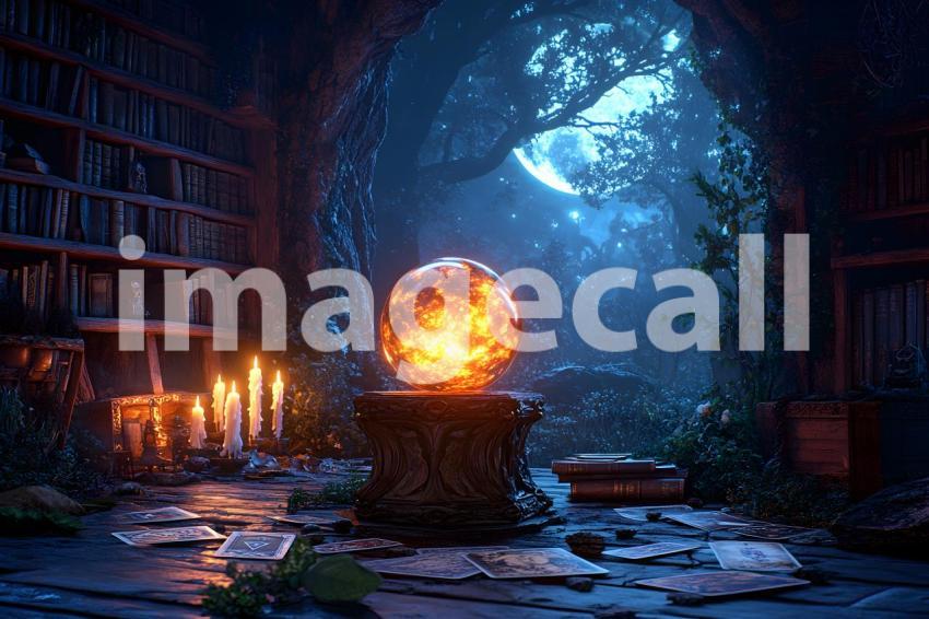 Abc1323 A glowing witchs crystal ball sitting on a carved woo de1f6149 8361 4035 951c 95074439c06b 3