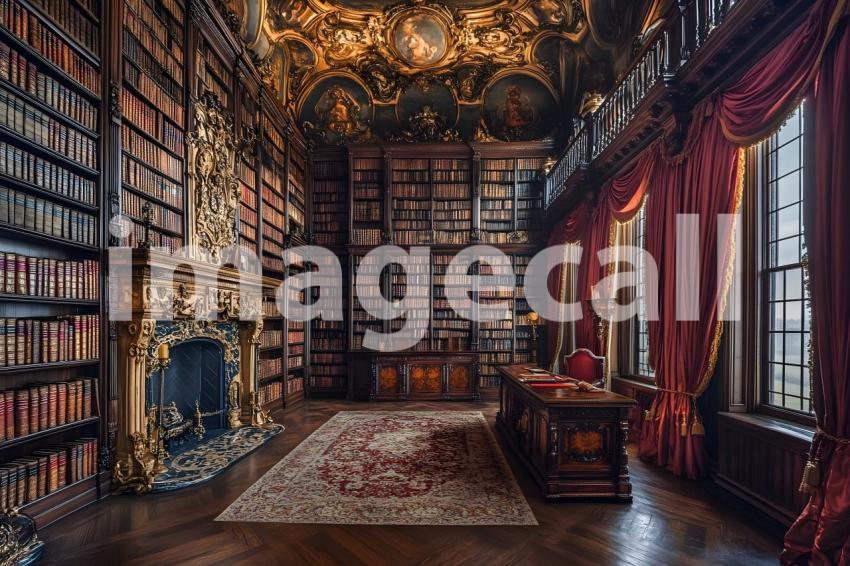 Abc1323 Regal Library A stately library with towering bookshe 3ff555bb cf2e 45cb a20d bf538a74a001 3