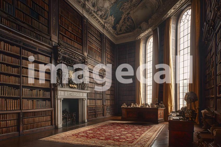 Abc1323 Regal Library A stately library with towering bookshe 131a7ef3 227d 4fe7 bb51 efd846b1e1b2 0