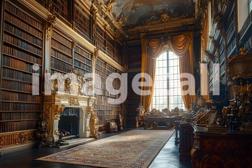 Abc1323 Regal Library A stately library with towering bookshe 73c5b3cc 8aff 465f 8725 1660a156f602 3